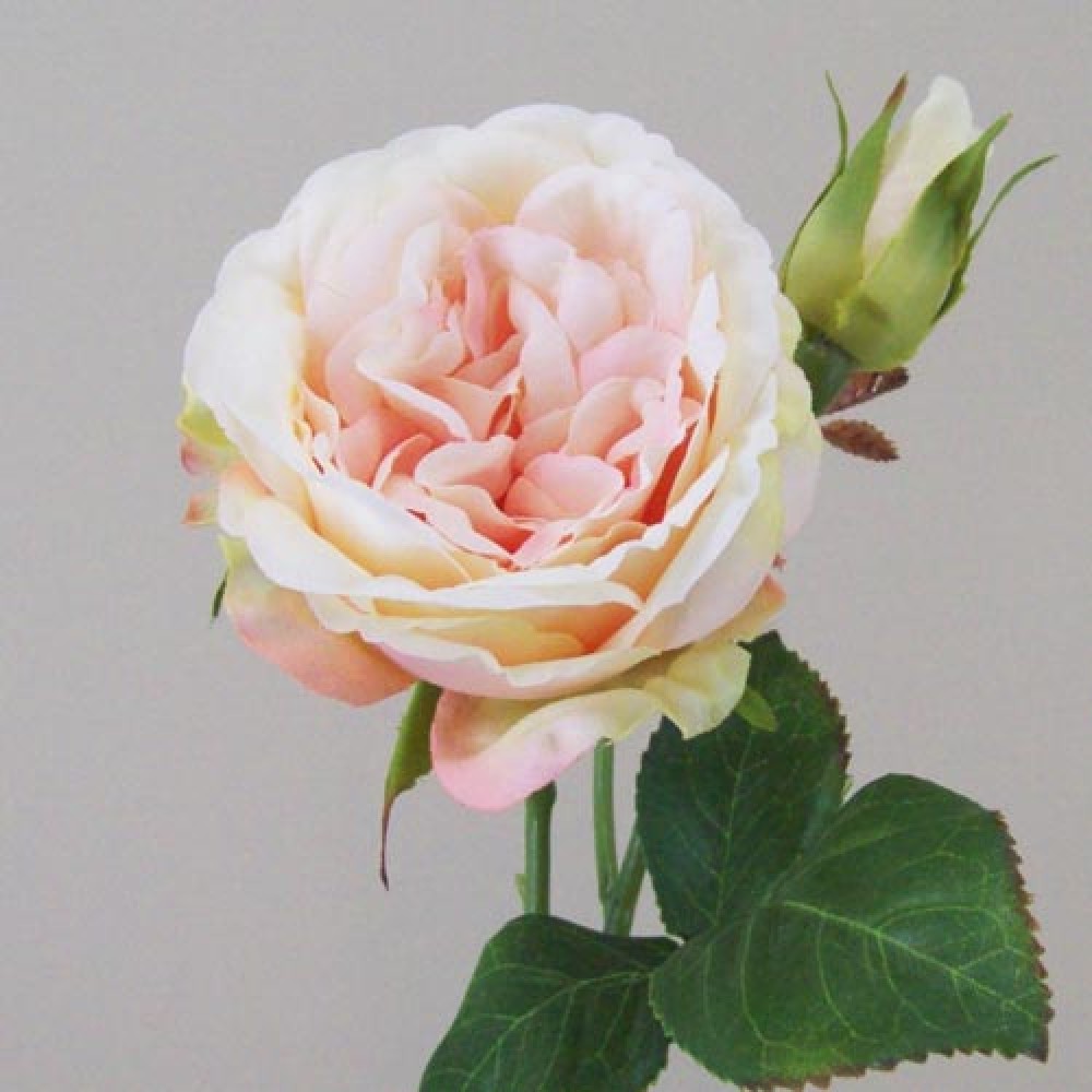 Artificial Cabbage Roses Peach 37cm | Artificial Flowers